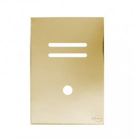 Placa p/ 2 Interruptores + furo 4x2 - Novara Glass Dourado